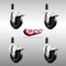 Service Caster 4 Inch 316SS Soft Rubber Swivel 1 Inch Expanding Stem Caster Set Lock Brake SCC-SS316TTLEX20S414-SRS-1-4 - alternate 4